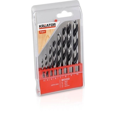 KREATOR KRT012302 - Juego de 8 brocas para madera