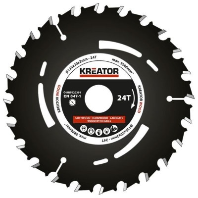 KREATOR KRT020301 - Sierra de pista madera 135 mm24d