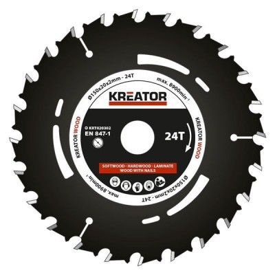 KREATOR KRT020302 - Sierra de pista madera 150 mm24d