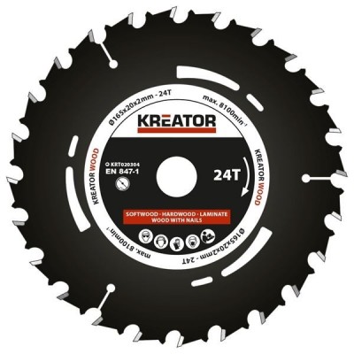 KREATOR KRT020304 - Sierra de pista madera 165 mm24d