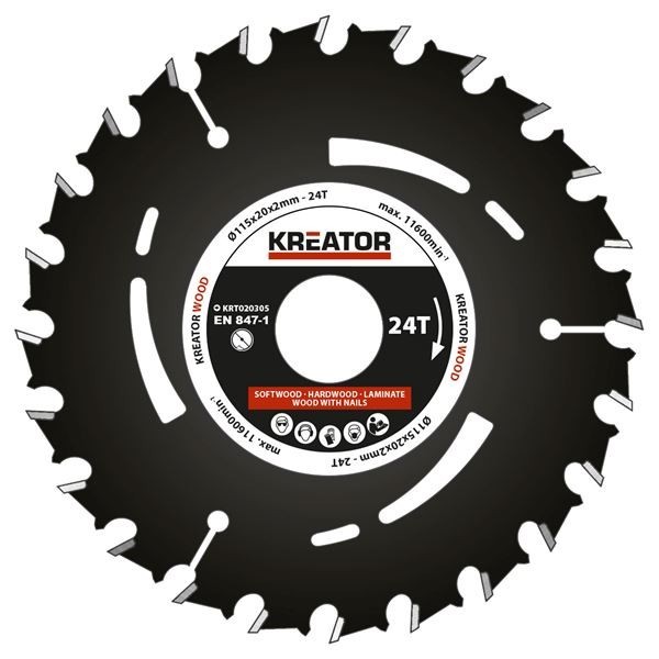 KREATOR KRT020305 - Sierra de pista madera 115 mm24d