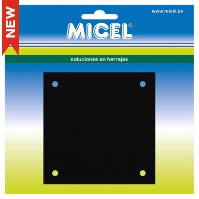 BL PLACA CIEGA PLP01 80x80mm NEGRO