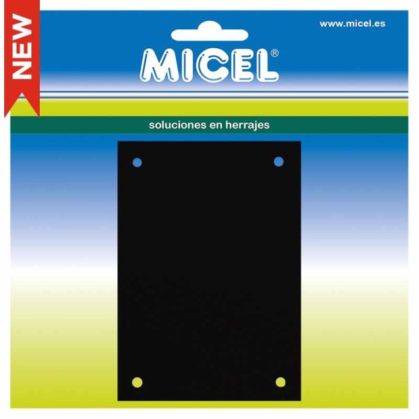 BL PLACA CIEGA PLP01 100x70mm NEGRO