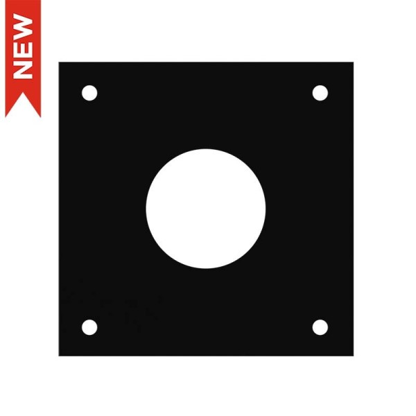 PLACA BOCALLAVE RED PLP11 80x80mm NEGRO