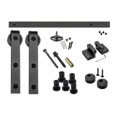 KIT PUERTA CORREDERA RUSTICO PCR01 2mts NEGRO