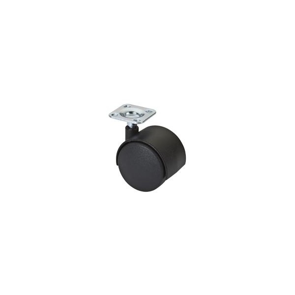 RUEDA PLACA S/F RUM03 30mm NEGRO