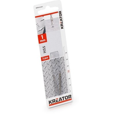 KREATOR KRT010101 - Broca cilindrica HSS para metal 1x34 mm (Env. 3 ud.)