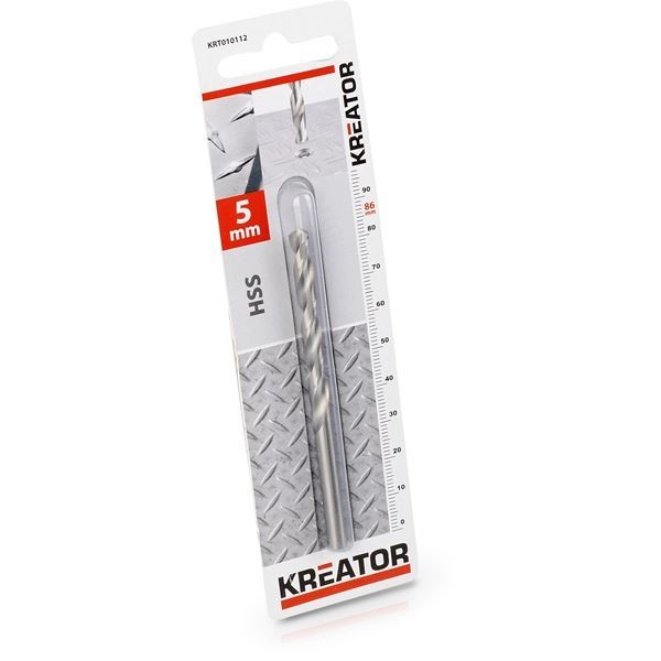 KREATOR KRT010112 - Broca cilindrica HSS para metal 5x86 mm