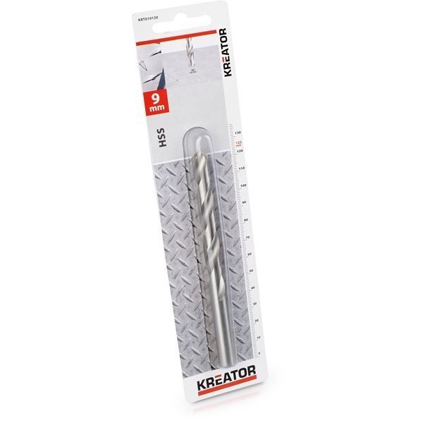 KREATOR KRT010120 - Broca cilindrica HSS para metal 9x125 mm