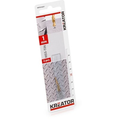 KREATOR KRT010201 - Broca cilindrica HSS Titanio para metal 1x34 mm (Env. 2 ud.)