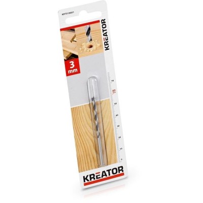 KREATOR KRT010601 - Broca cilindrica para madera 3x60 mm