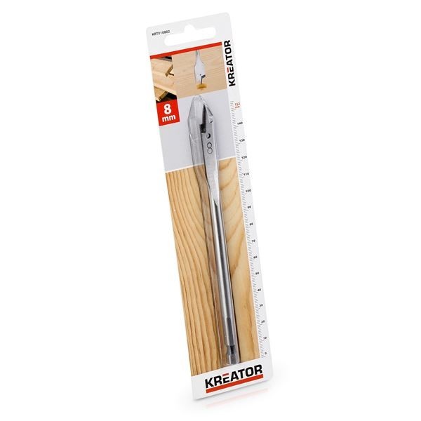 KREATOR KRT010802 - Broca plana para madera 8x152 mm