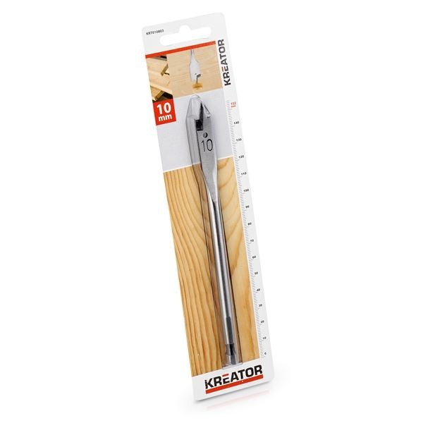 KREATOR KRT010803 - Broca plana para madera 10x152 mm