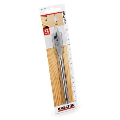 KREATOR KRT010804 - Broca plana para madera 12x152 mm