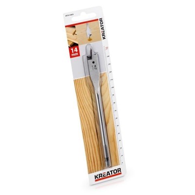 KREATOR KRT010805 - Broca plana para madera 14x152 mm