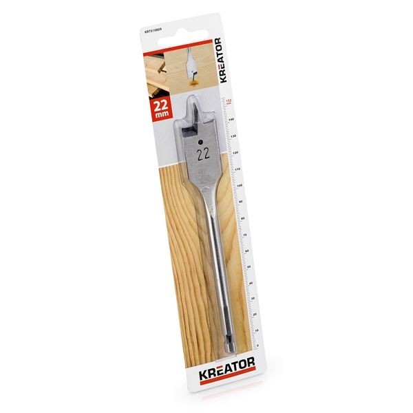 KREATOR KRT010809 - Broca plana para madera 22x152 mm