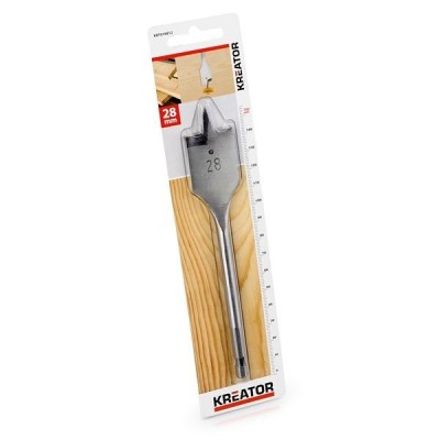 KREATOR KRT010812 - Broca plana para madera 28x152 mm