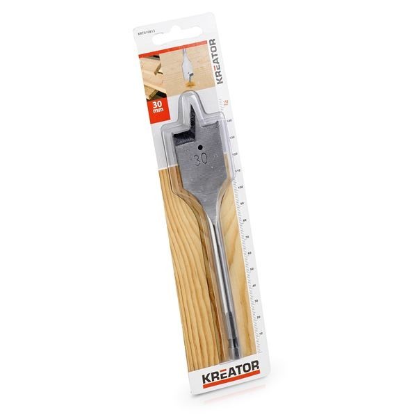 KREATOR KRT010813 - Broca plana para madera 30x152 mm