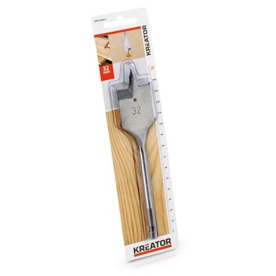 KREATOR KRT010814 - Broca plana para madera 32x152 mm