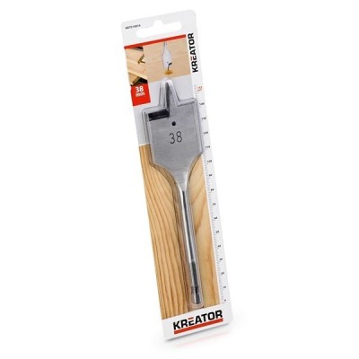 KREATOR KRT010816 - Broca plana para madera 38x152 mm