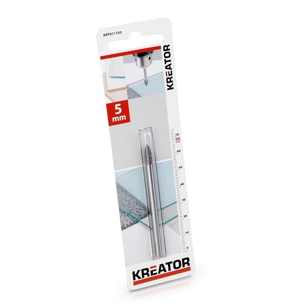 KREATOR KRT011103 - Broca cilindrica ceramica y vidrio 5x68 mm