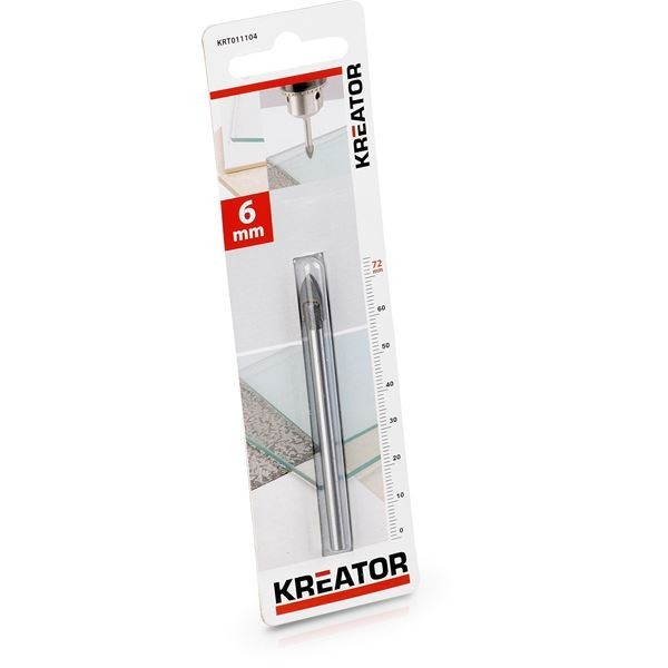 KREATOR KRT011104 - Broca cilindrica ceramica y vidrio 6x72 mm