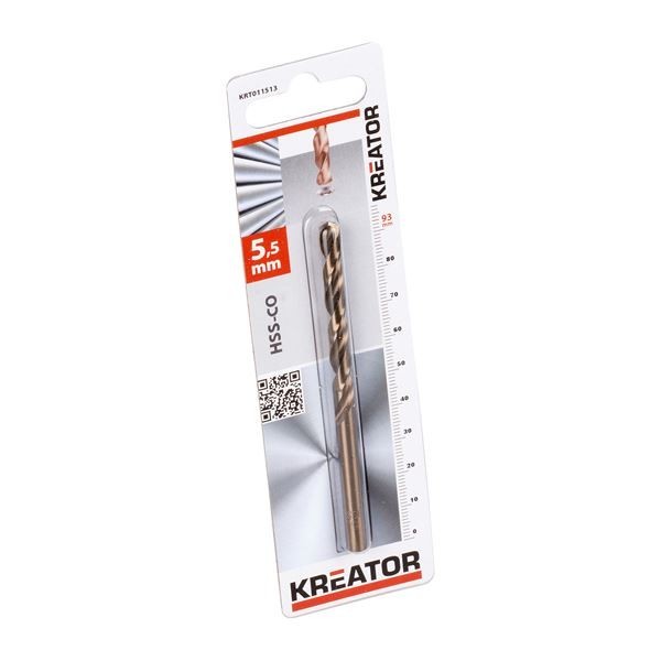 KREATOR KRT011513 - Broca cilindrica de cobalto para metal 5,5x93 mm