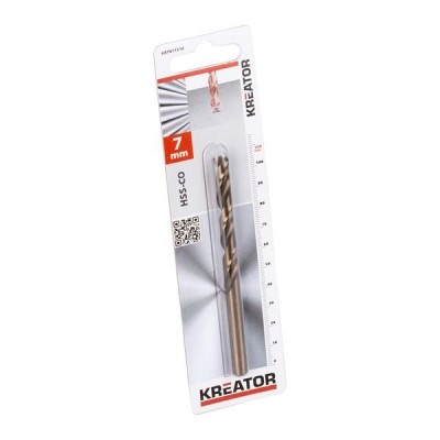 KREATOR KRT011516 - Broca cilindrica de cobalto para metal 7x109 mm