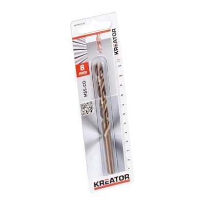 KREATOR KRT011518 - Broca cilindrica de cobalto para metal 8x117 mm